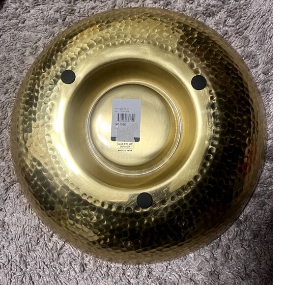 Garden Cottage Gilded Round Chip & Dip Gold Bowl Party Summer Fun Family SZ 0S - Picture 3 of 5